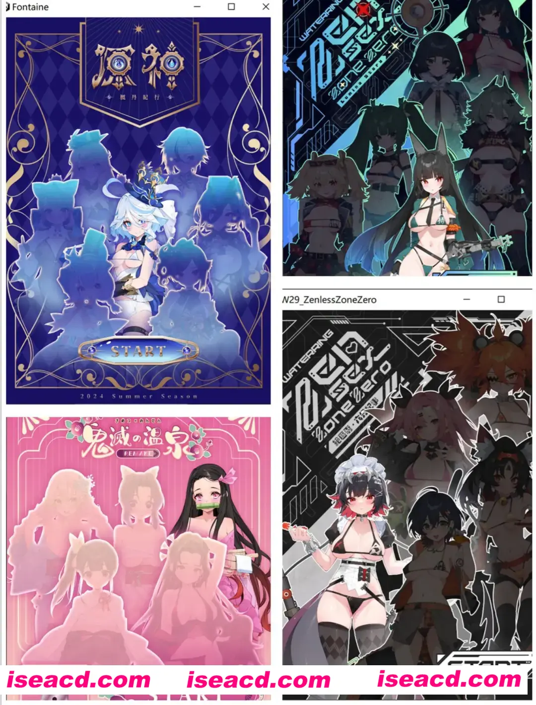 【互动SLG/大合集/无文本】WaterRing制作组大合集：16部互动游戏+107动画+整合视频【11G】