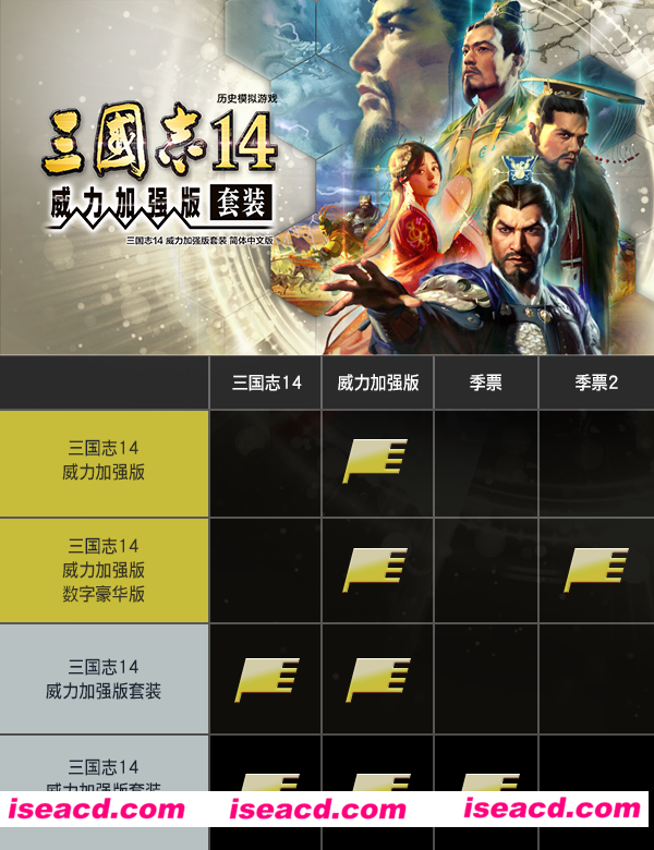三国志14PK-V1.0.10+V1.0.25-威力加强豪华版（武将面容套装-全DLC+季票+特典+中文语音+编辑修改器）