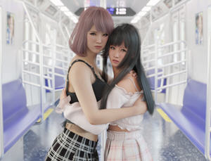 电车上的个性女孩 官方中文版 互动SLG游戏 2.5G